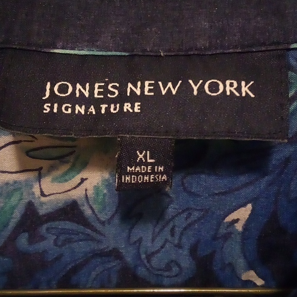 Jone's New York Signature Splash Of Color Mid/Long Sleeve Top - Size XL - Picture 6 of 10